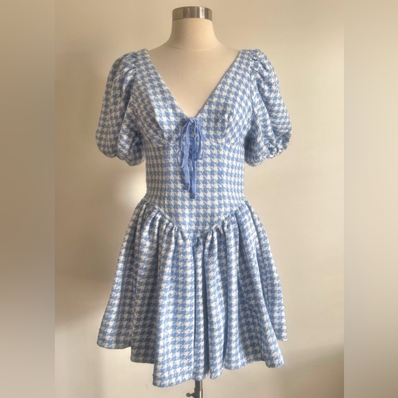 New Sofie the Label Paloma Houndstooth Dress Size Small - Picture 2 of 5